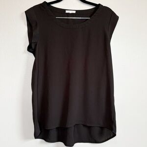 Pleione Black Relaxed Sleeveless Blouse Women’s Small